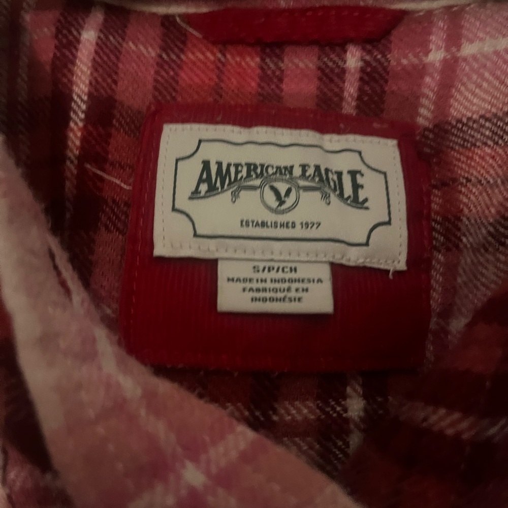 American Eagle Red Plaid Shirt